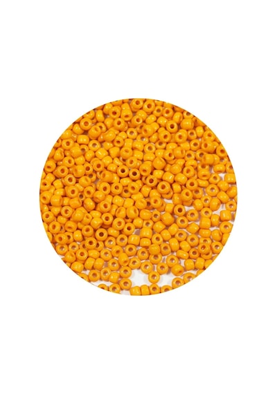 Turuncu Renk 4 Mm Yaklaşık 220 Adet/20 Gram Cam Boncuk Oya Yazma Bileklik Ve Kolye