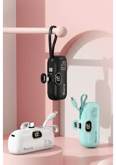 Dx269s 5000 Mah Powerbank 22.5w Type-c Hızlı Şarj Mini Taşınabilir Şarj Cihazı Kompakt & Güçlü Siyah