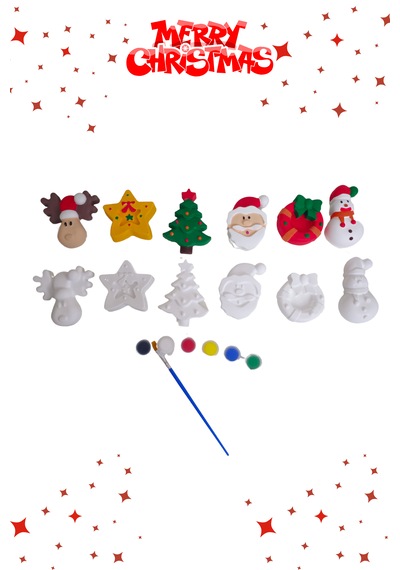 Eğitici Etkinlik Yılbaşı-noel-christmas 6'li Set 2 Boyutlu 8 Cm