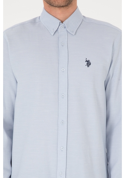 U.s. Polo Assn. Erkek Açık Mavi Gömlek Desenli 50316639-vr003 Acık Mavı