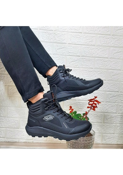 Lotto Crowel Hıgh Siyah Waterproof Fuspetli Kaymaz Erkek Bot 001