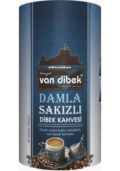 Damla Sakızlı Van Dibek Kahvesi Silindir Kutu 500 Gr. Geleneksel