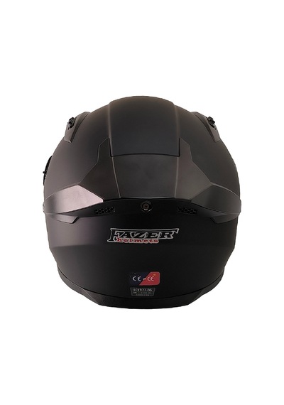 Motosiklet Kask Ece 22.r06 Double Vizörlü Full Face Spoiler Motor Kaskı Mat Black Siyah
