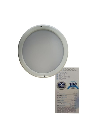 Teletek 22W Banyo Armatür 4000K Beyaz