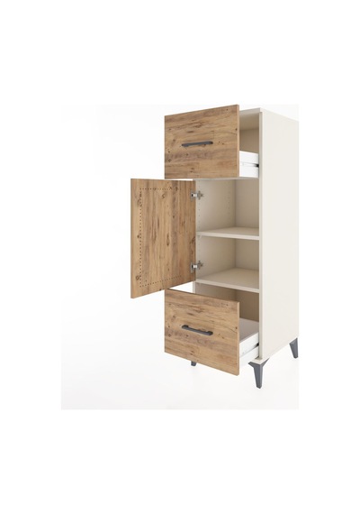 Hyperion Dolap 2 Raflı 2 Çekmeceli Tek Kapaklı 44x44x134 Aytaşı-çam Aytası