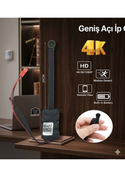 Geniş Açı Casus Gizli Wifi Hd Mini Modül Kamera