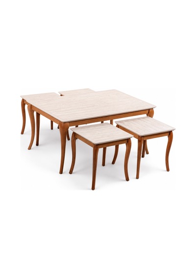 Ganni Home Pesaro 4+1 Sehpa Traverten Ceviz, 1 Orta Ve 4 Zigon Sehpalı Şık Ve Fonksiyonel Tasarım Traverten-ceviz Ganni Home Pesaro 4+1 Sehpa Traverten Ceviz, 1 Orta Ve 4 Zigon Sehpalı Şık Ve Fonksiyonel Tasarım Traverten-ceviz