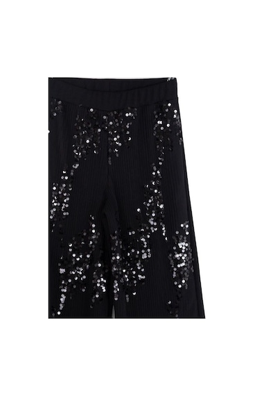 Zekids Kız Çocuk Pul Payet Pantolon-16148 Siyah