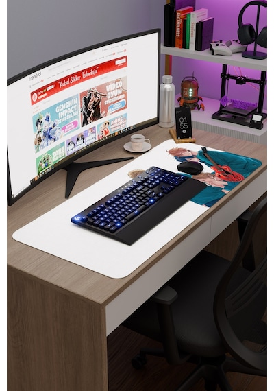 Given Anime V2 - 90x40 Xxl Gaming Kauçuk Kaymaz Taban Mouse Pad Fare Altlığı