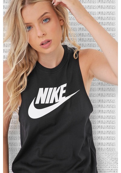 Nike Sportswear Futura Black Tank Kadın Günlük Stil Spor Atlet Siyah Beyaz Siyah