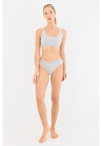 Naphor Touch Gri Yüksek Bel Slip Külot