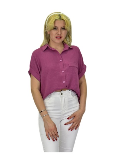 Kadın Ayrobin Kısa Kol Gömlek Bgl-st03696 001