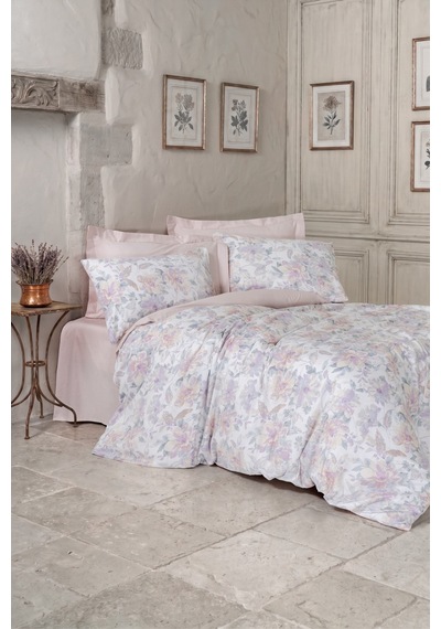 Cotton Box Saten Çift Kişilik Nevresim Takımı Maybelle Pudra