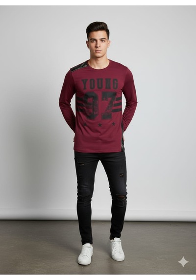 Mevsimlik Erkek Yb Sweatshirt Bordo