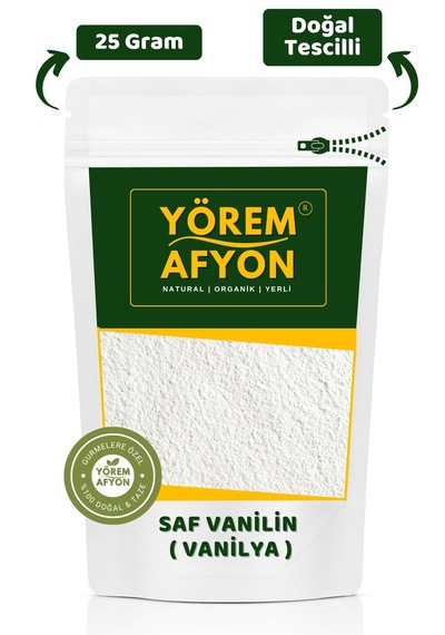 Yörem Afyon Mutfaktaki En Değerli Beyaz Altın Şekersiz Hoş Kokulu Saf Vanilin Vanilya Vanilla Planifolia 25g