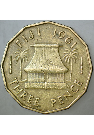 Fiji 3 Cent 1961 Kraliçe Iı. Elizabeth. 96511824