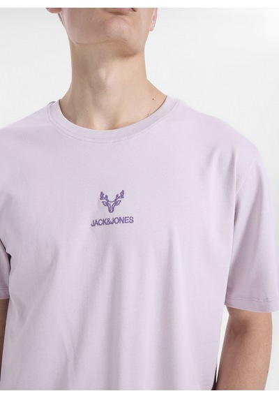 Jack & Jones Lila Erkek %100 Pamuk Regular Fit T-shirt 12307781 Jorwıldlıfe Tee Crew Bss26