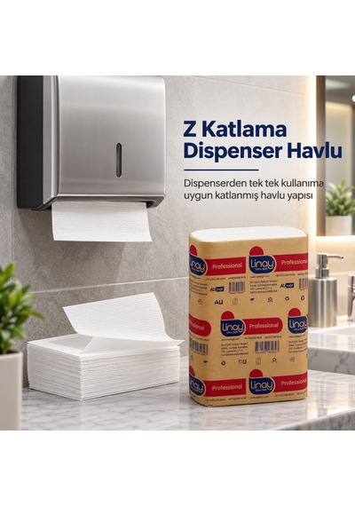 Linay Ultra Soft Z Katlama Dispenser Havlu 2 Katlı 200 Yaprak 12 Paket