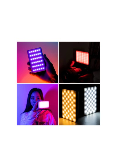 Hymark Rgb-cl120 Led Video Fotoğraf Dolgu Işığı 9000k Lcd Ekran 20 Efekt Dslr Vlog Canlı Yayın Işığı Çok Renkli