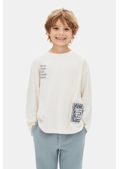 Xo Kids Erkek Çocuk Swaetşirt 8-14 Yaş 49303 Ekru - Mavi