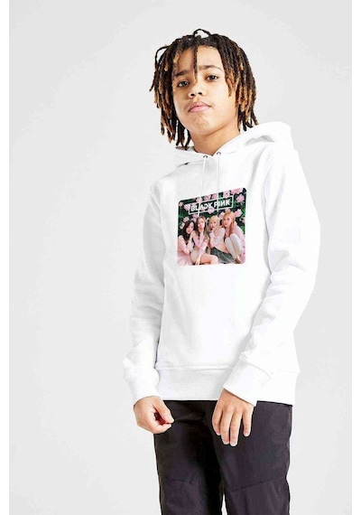 Tshirthane Blackpink Baskılı Unisex Çocuk Kapüşonlu Beyaz Sweatshirt (528985678) Beyaz