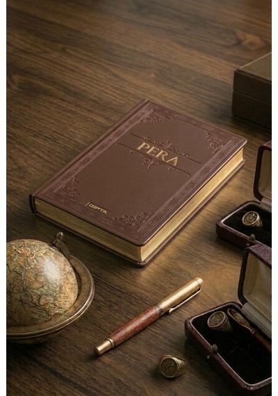 Pera 17x24 Çizgisiz Deri Kapak Ciltli Defter Model 6 Çok Renkli