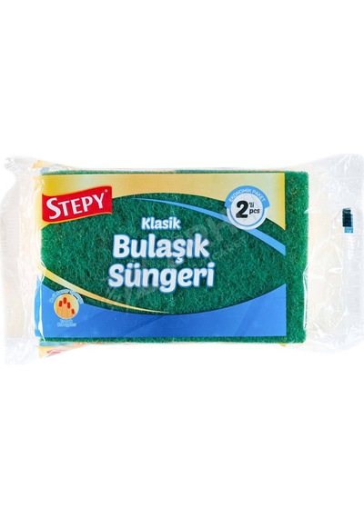 2 Adet Stepy Bulaşık Süngeri 2 Li Oluklu