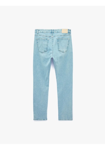 Koton Slim Fit Brad Açık İndigo Erkek Jean Pantolon 7wam40085nd
