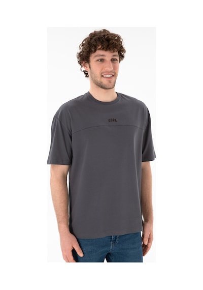 U.S. Polo Assn. Erkek Comfort Fit Bisiklet Yaka Antrasit Tişört 50306017-VR006