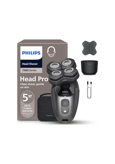 Philips Head Shaver Pro Series 7000 - Erkekler Ve Kadınlar İçin Elektrikli Kel Tıraş Makinesi, 360 Derece Esnek Tıraş Başlığı Ve Comfortcut Bıçaklar, Yakın Tıraş, Cilde Nazik, Model Hs7980/15 Philips Head Shaver Pro Series 7000 - Erkekler Ve Kadınlar İçin Elektrikli Kel Tıraş Makinesi, 360 Derece Esnek Tıraş Başlığı Ve Comfortcut Bıçaklar, Yakın Tıraş, Cilde Nazik, Model Hs7980/15