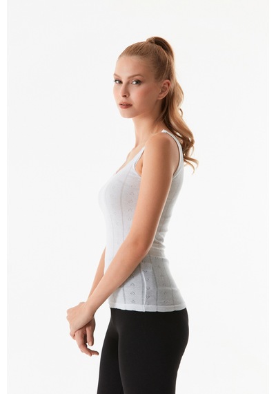 Fullamoda Dantelli Askılı Atlet 23mıcg631192942-beyaz Beyaz