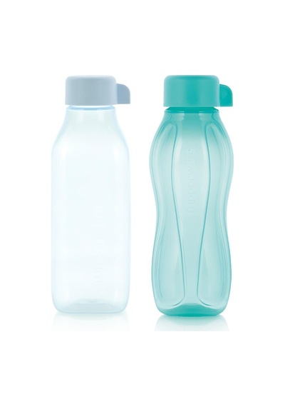 Tupperware Eco Sise 310 ML Turkuaz ve Kare 500 ML Mavi 2'li