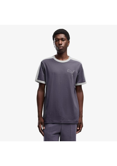 Puma T7 Ringer Erkek Mavi T-shirt 636726 Çok Renkli