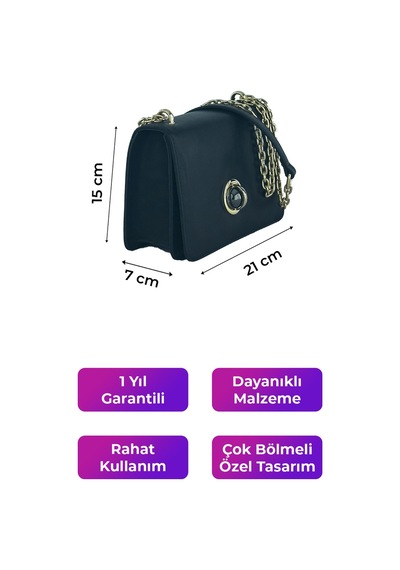 Kriste Bell Kadın Çapraz Askılı Çanta Siyah 7175 Siyah