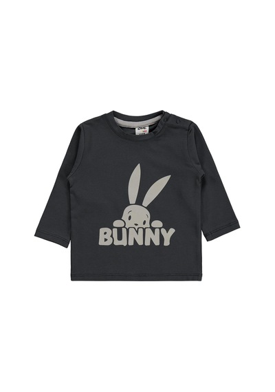 Civil Baby Bunny Baskılı 6-18 Ay Sweatshirt - Gri Antrasit