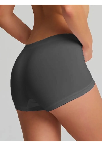 Mistirik Moncorno Model Iz Yapmayan Sıkılaştırıcı Comfort Seamless Spor Boxer Koyu Gri Renk Koyu Gri