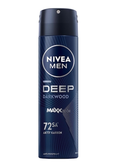 Nıvea Men Erkek Sprey Deodorant Deep Darkwood 150ml, 72 Saat Anti-perspirant Ter Ve Ter Kokusuna Karşı Koruma, Maskül