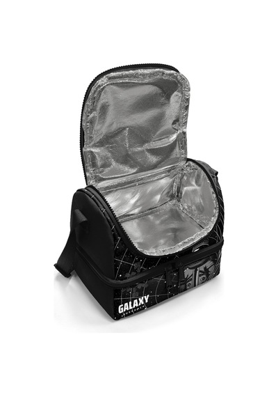 Coral High Kids Siyah Galaxy Desenli Thermo İki Katlı Beslenme Çantası 37219 Siyah