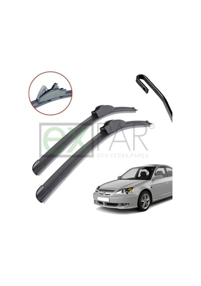 Honda Civic Ön Cam Silecek Süpürgesi Takımı 2001 - 2006 Civic 1.6 Vtec Ön Silecek