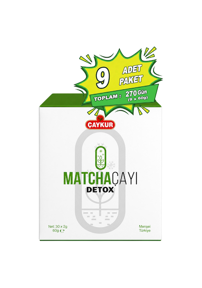 Matcha Detox Çayı 30x2gr Net 60gr Dokuzlu Paket