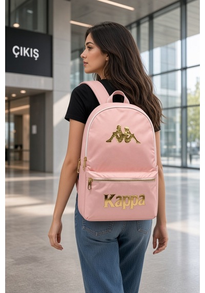 Pembe Sırt Çantası Günlük Kullanım İçin Şehir Çantası 43x30x13 Cm Çok Renkli