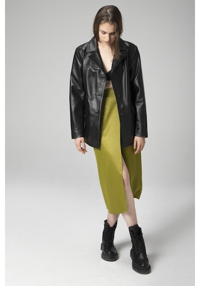 Dericlub Wm035 Gerçek Deri Kadın Blazer