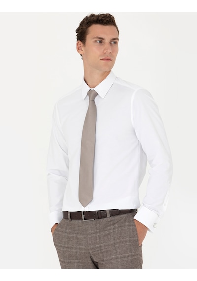 Pierre Cardin Erkek Beyaz Gömlek Basic 50277780-vr013 Beyaz