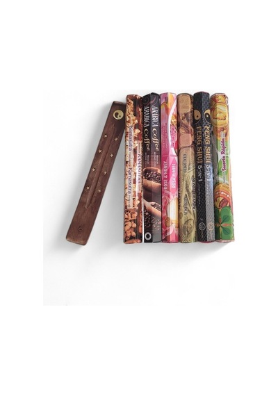 Coffee, Rose, Kamasutra, Money, Feng Shui, Luck Hediyeli 6x20 Tütsü