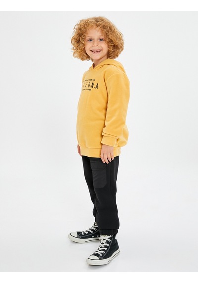 Koton Kapşonlu Sweatshirt California Baskılı Şardonlu Hardal 4wkb10041tk 4WKB10041TK192 Hardal
