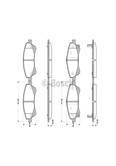 BOSCH 986495106 Fren Balatası Ön Auris 07-12 Verso 08- Avensis 08-13