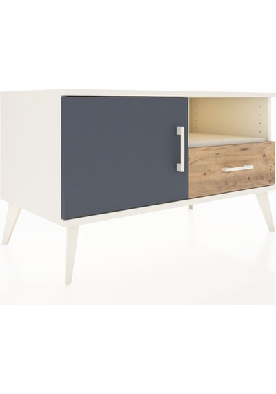 Hyperion Şifonyer 2 Raflı Tek Çekmeceli Tek Kapaklı 88x44x48 Aytaşı-antrasit/çam Antrasit/çam