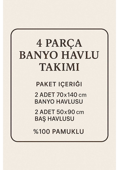 4 Parça Banyo Havlu Takımı %100 Pamuklu Dry Antrasit Mavi Renkli
