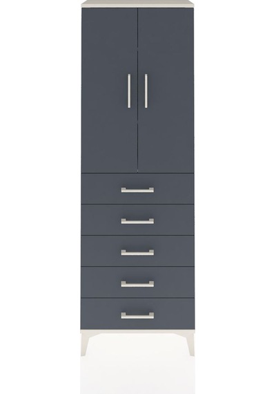 Arges Dolap 3 Raflı 5 Çekmeceli 2 Kapaklı 60x30x182 Aytaşı-an... Aytaşı