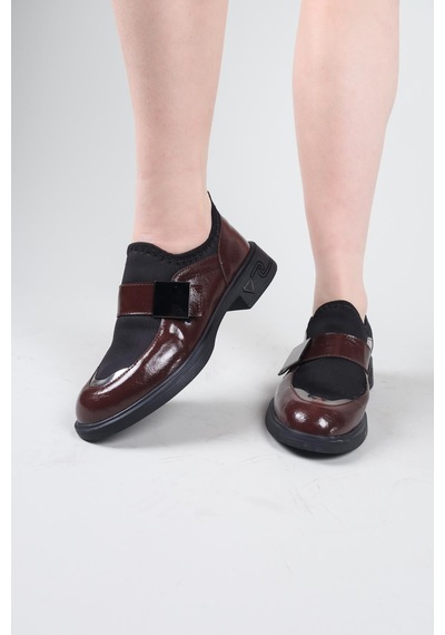 Birikon Pabna Cilt-strech Garnili Loafer Kahverengi-8609 Haki